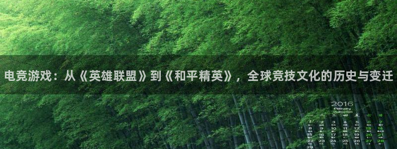 火博电竞：电竞游戏：从《英雄联盟》到《和平精英》，全球竞技文化的历史与变迁
